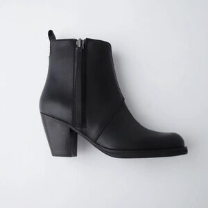Acne Pistol Black Heeled Ankle Boots